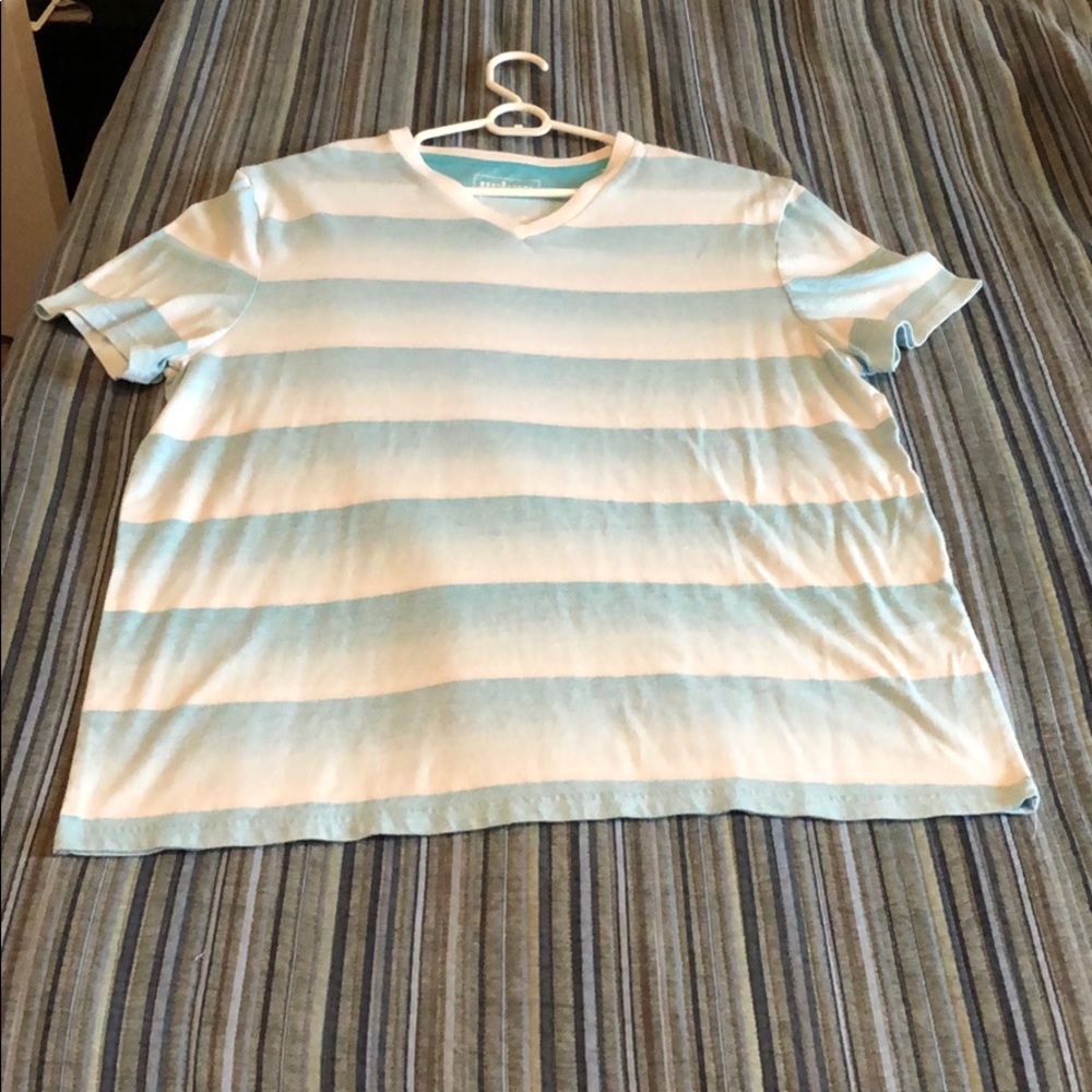 Blue and White Striped Shirt